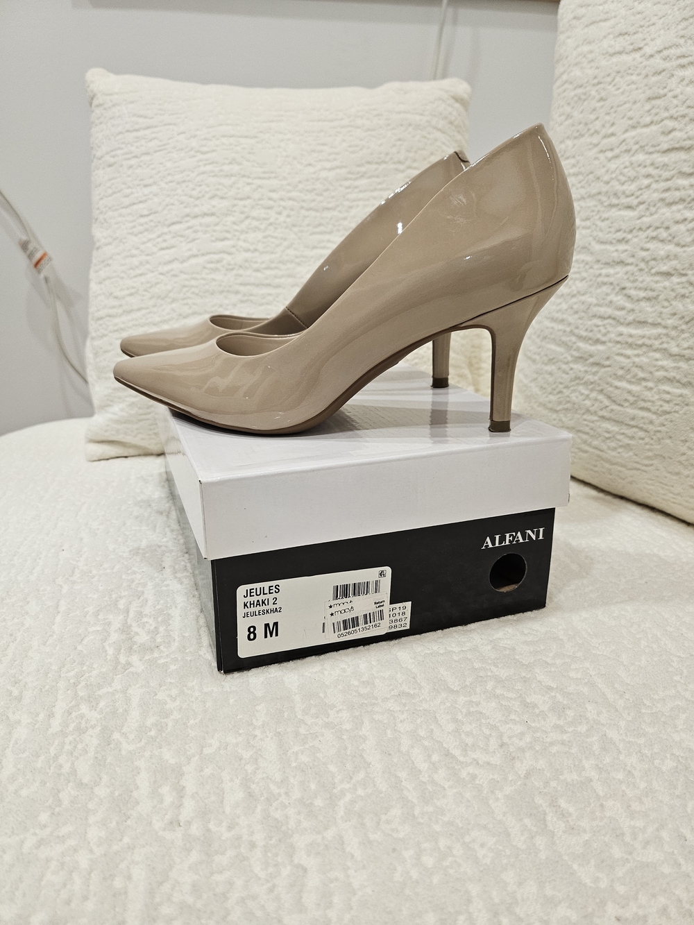 Alfani Women's Nude Patent Pointed-Toe Pumps - Picture 9 of 9